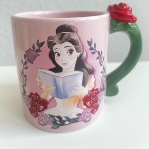 Disney Beauty and The Beast Belle “Dreams In Bloom” 20oz Rare Mug Pink rose NWT